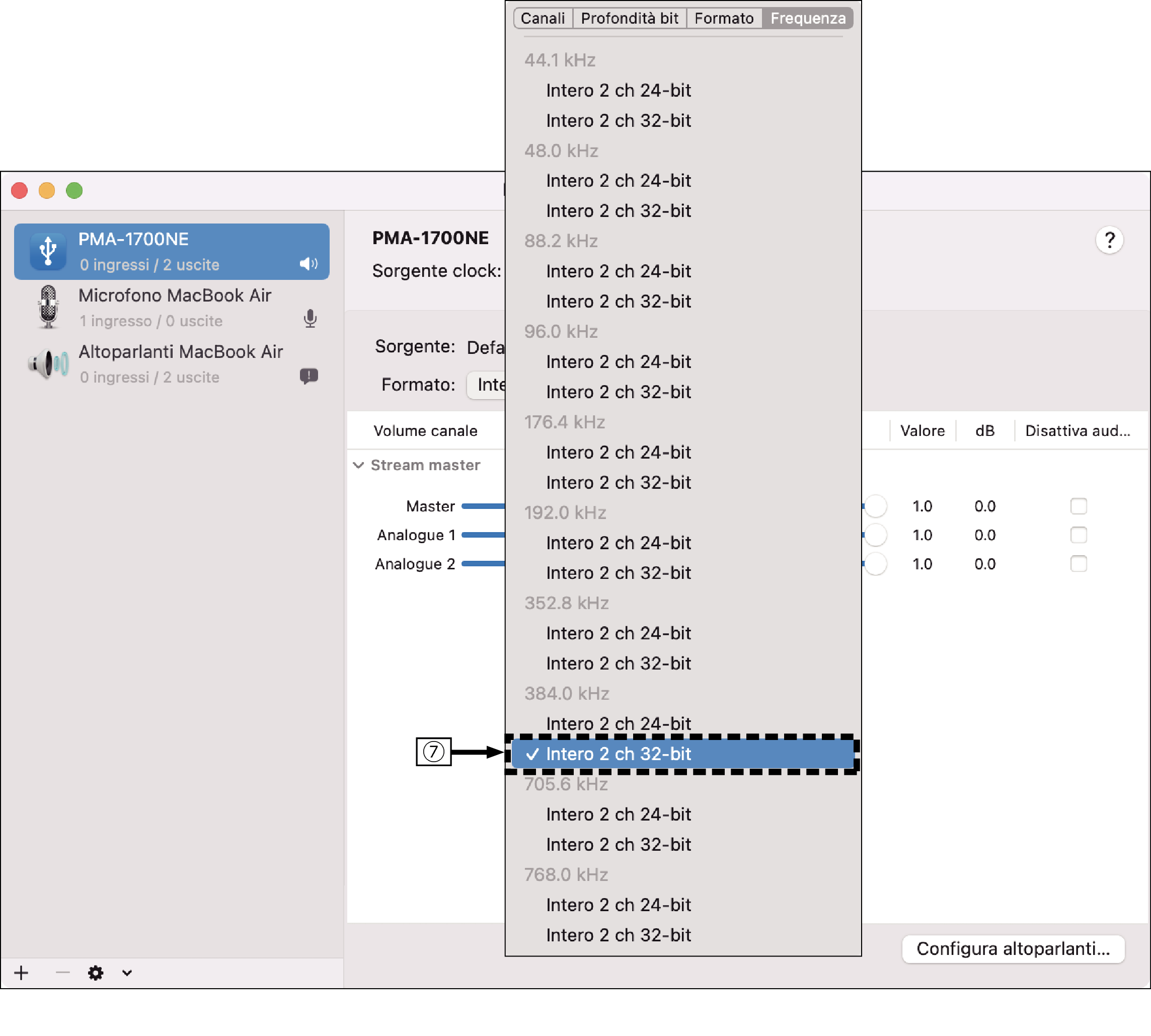 MacOS setting 2 PMA1700NE
